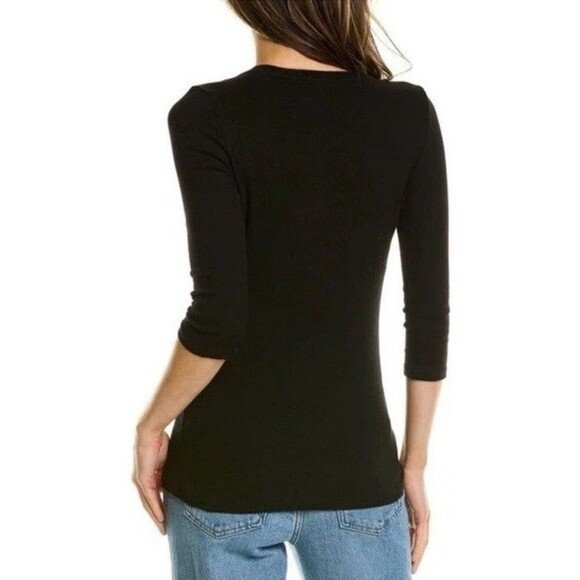 ATM Anthony Thomas Melillo Shirt Womens Small Black Ribbed Ballet Jackie Tee - Picture 3 of 9
